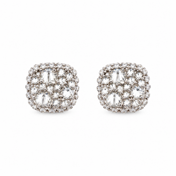 9100291 | 0.83 CTW Brass Moissanite Rhodium Earring