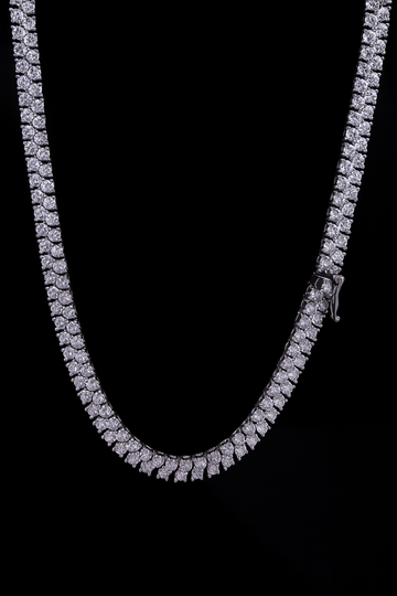 ELVORO 5MM RHODIUM MOISSANITE ICED OUT CHAIN | 995441