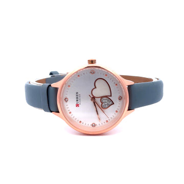 LUMO CURREN GREY LEATHER ICED OUT LADIES WATCH I 5414532