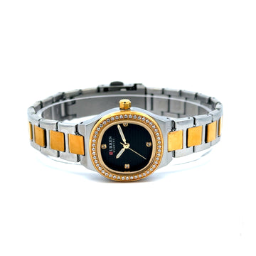 DRENIC ALLOY GOLD BLACK STAINLESS ICED OUT MENS WATCH I 551948