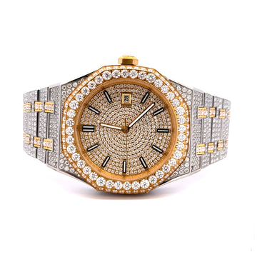 SYRENTH STEEL TT GOLD MOISSANITE WATCH ICED OUT I 5900942