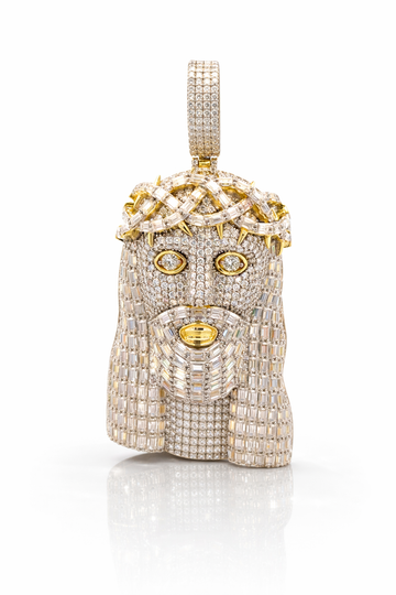9910382 | 21.5ctw VVS 925 Moissanite Gold Pendant