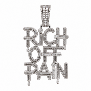 916921 | Brass Rhodium Pendant