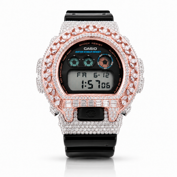 5902818 | Brass Moissanite G-Shock Two Tone Rose Gold Watch