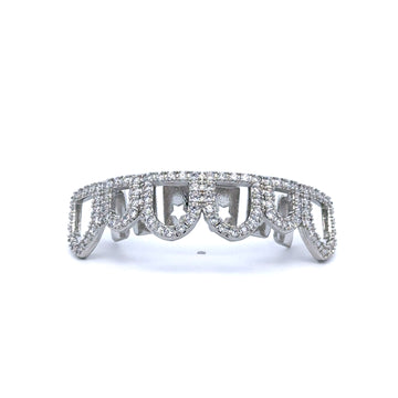 912901 | Brass CZ Rhodium Top Grillz