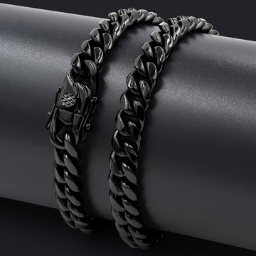 PARADISIACAL 10MM STEEL CUBAN CHAIN I 9310493