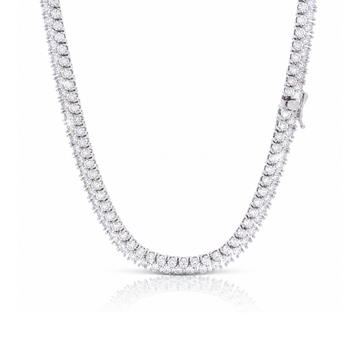 ELVORO 5MM RHODIUM MOISSANITE ICED OUT CHAIN | 995441