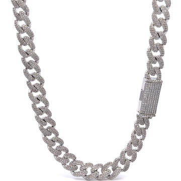 MAVIN SILVER MOISSANITE 10MM CHAIN I 991561