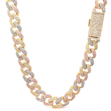 JAZRIC 12MM DUAL COLOR ICED OUT CHAIN | 9617552