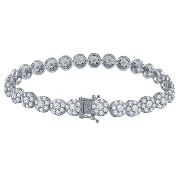 FLOWER SILVER MOISSANTE 7MM BRACELET | 994721