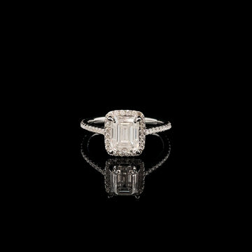 EMERALD CUT 2.32CTW 925 SILVER VVS D MOISSANITE RING | 995211