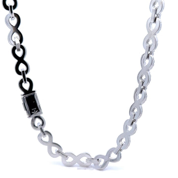 ICARUS 8MM RHODIUM MOISSANITE ICED OUT CHAIN | 996801