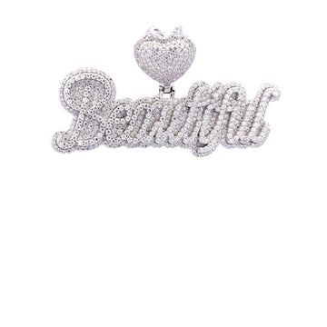 997271 I ALLURING 3.4 CTW 925 MOISSANITE RHODIUM ICED OUT PENDANT