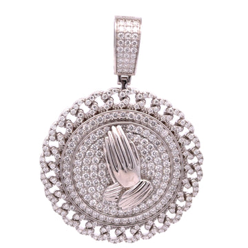 999411 | 925 Silver Moissanite Rhodium Pendant
