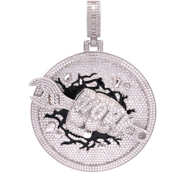 999421 | 925 Silver Moissanite Rhodium Pendant