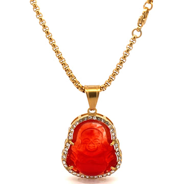 SERAPHIEL STEEL RED GOLD NECKLACE I D94392