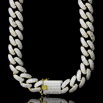 HOTSHOT SILVER MOISSANITE 18MM CHAIN I 991582