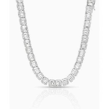 998711 | 925 Silver Moissanite Cuban 7mm Rhodium