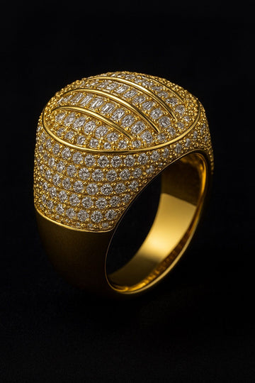 ELAREAN 925 MOISSANITE MENS YELLOW GOLD ICED OUT RING | 996062