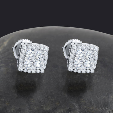 SQUARE STUD MOISSANITE EARRINGS | 994651