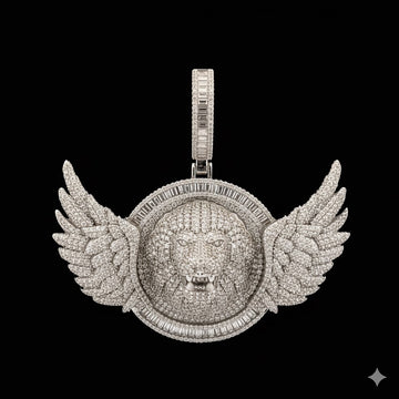 PLACID 9.68 CTW 925 MOISSANITE RHODIUM ICED OUT PENDANT I 998491