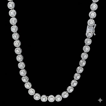 JARELO 6MM RHODIUM MOISSANITE ICED OUT CHAIN | 995471