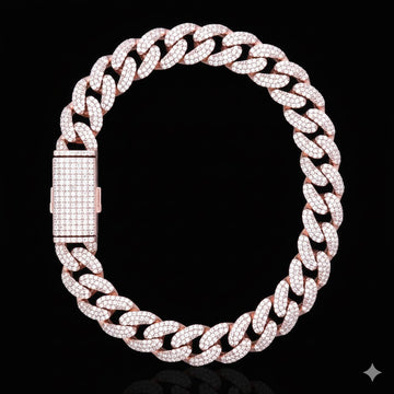 998695 | 925 Moissanite Rose Gold 10MM Bracelet