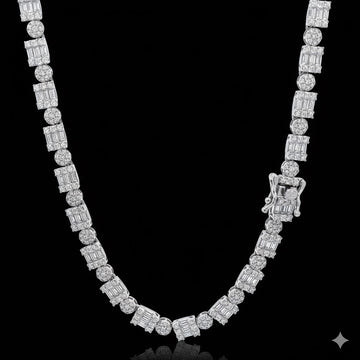 ORIN 5MM RHODIUM MOISSANITE ICED OUT CHAIN | 995811