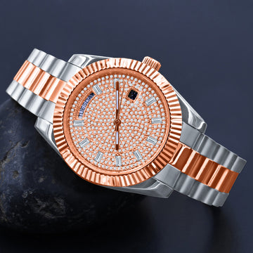 ARISTOCRATIC STEEL AUTOMATIC CZ WATCH | 5628518