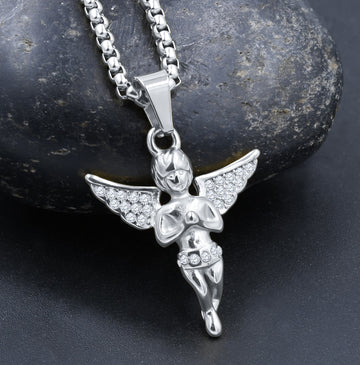 MIRIFICE STEEL CRYSTAL PENDANT I D941481