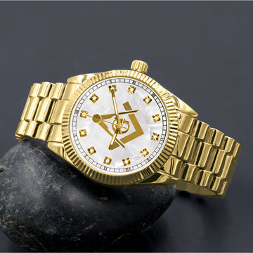 COLOSSAL MASONIC ICED METAL WATCH I 5624569