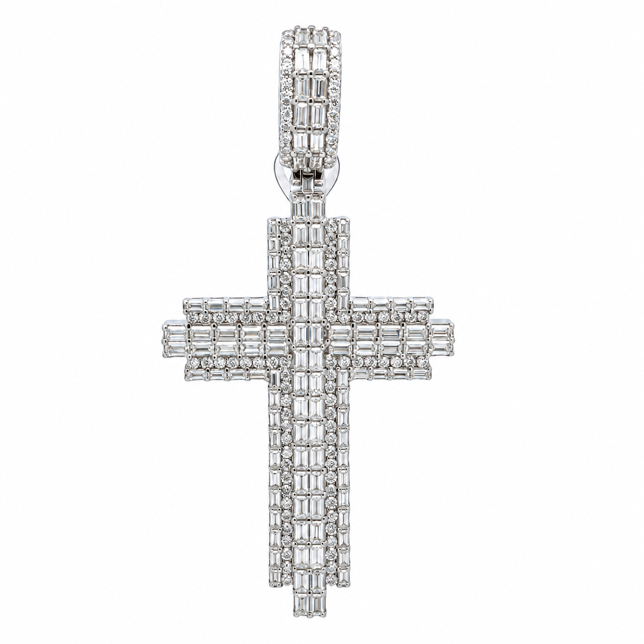 9912061 | 5.81 CTW 925 Silver Moissanite Rhodium Pendant