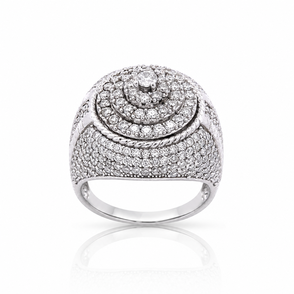 996451 | 925 Silver Moissanite Rhodium Ring