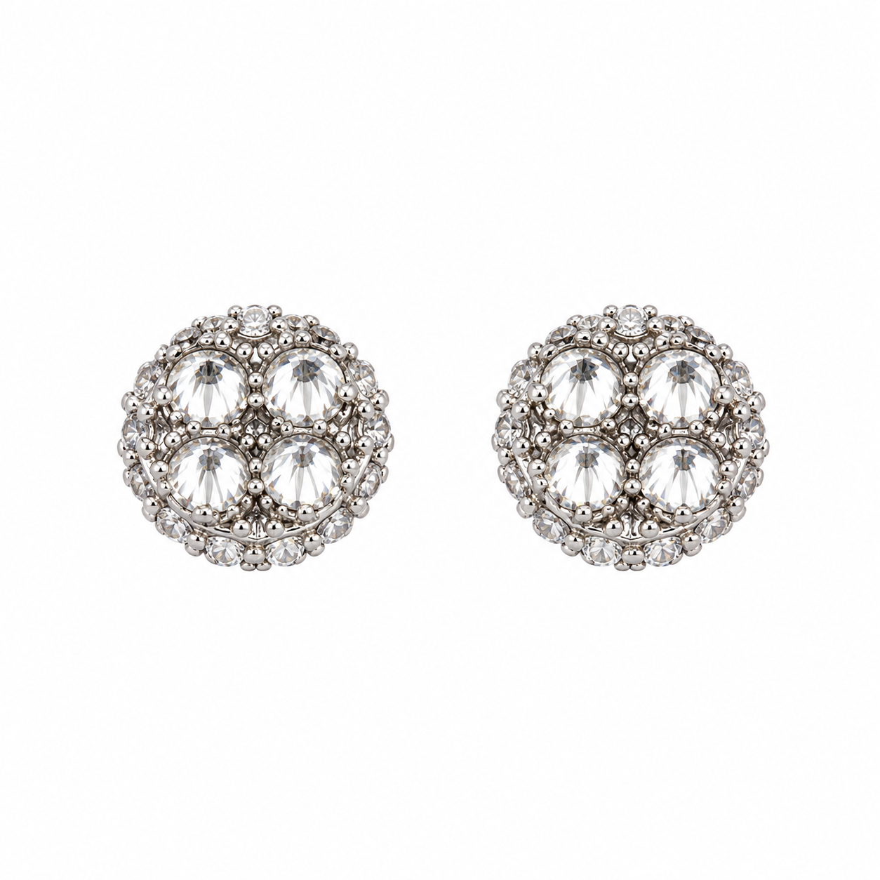 9100261 | 1.01 CTW Brass Moissanite Rhodium Earring