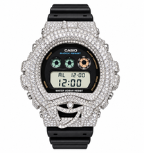 590411 | Brass Moissanite Rhodium Evil Eye G-Shock Watch