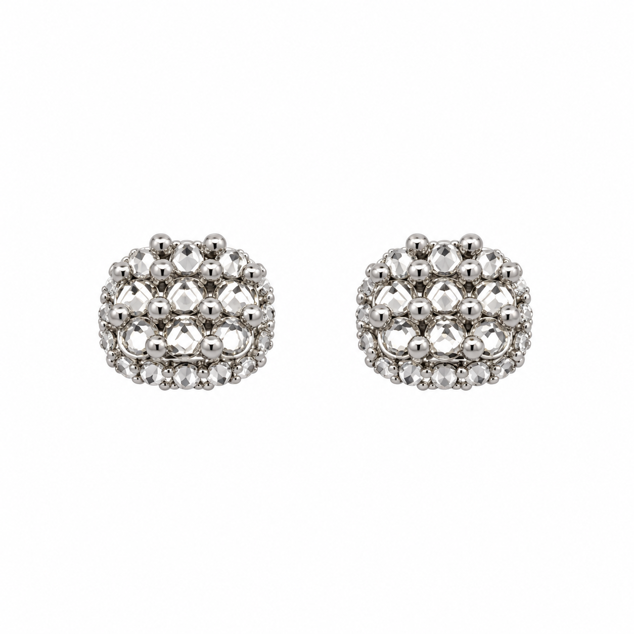 9100431 | 0.65 CTW Brass Moissanite Rhodium Earring