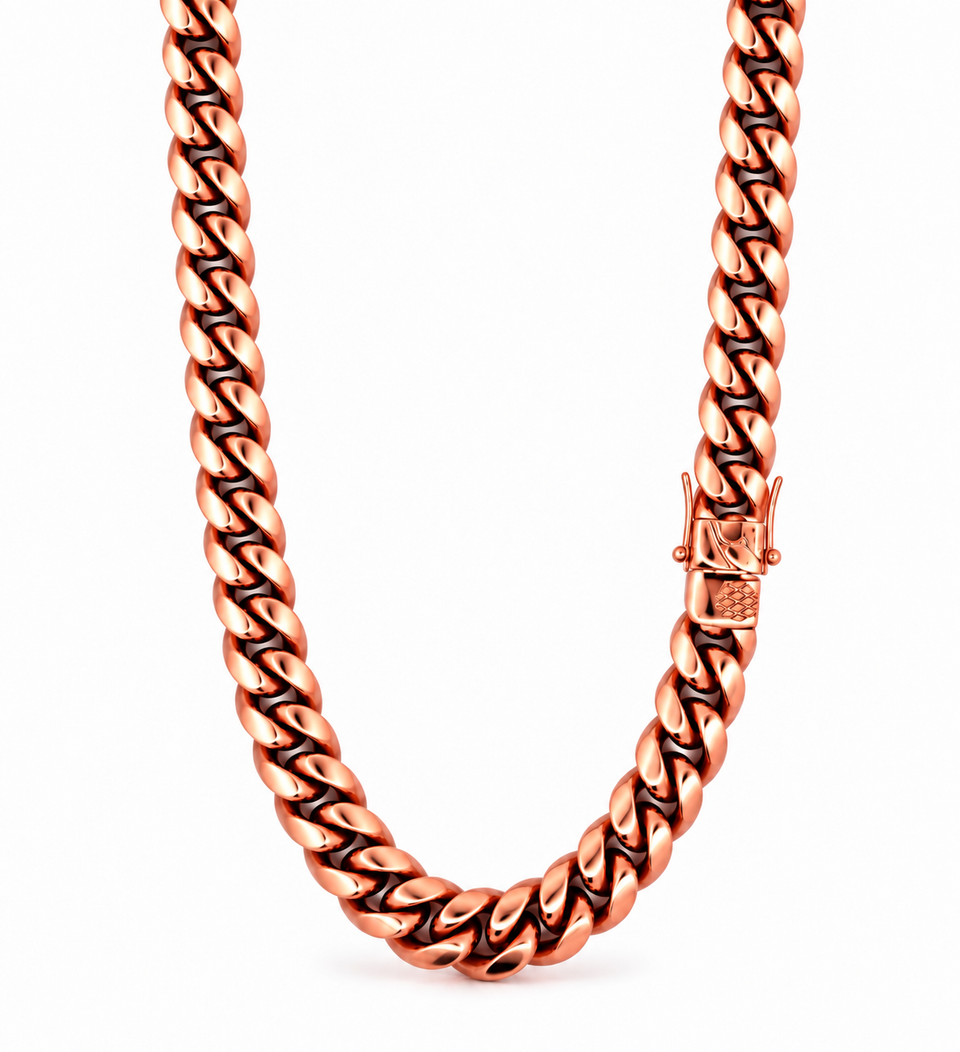 9310185 | 8mm Steel Rose Gold Chain
