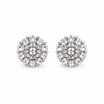 9100241 | 0.74 CTW Brass Moissanite Rhodium Earring