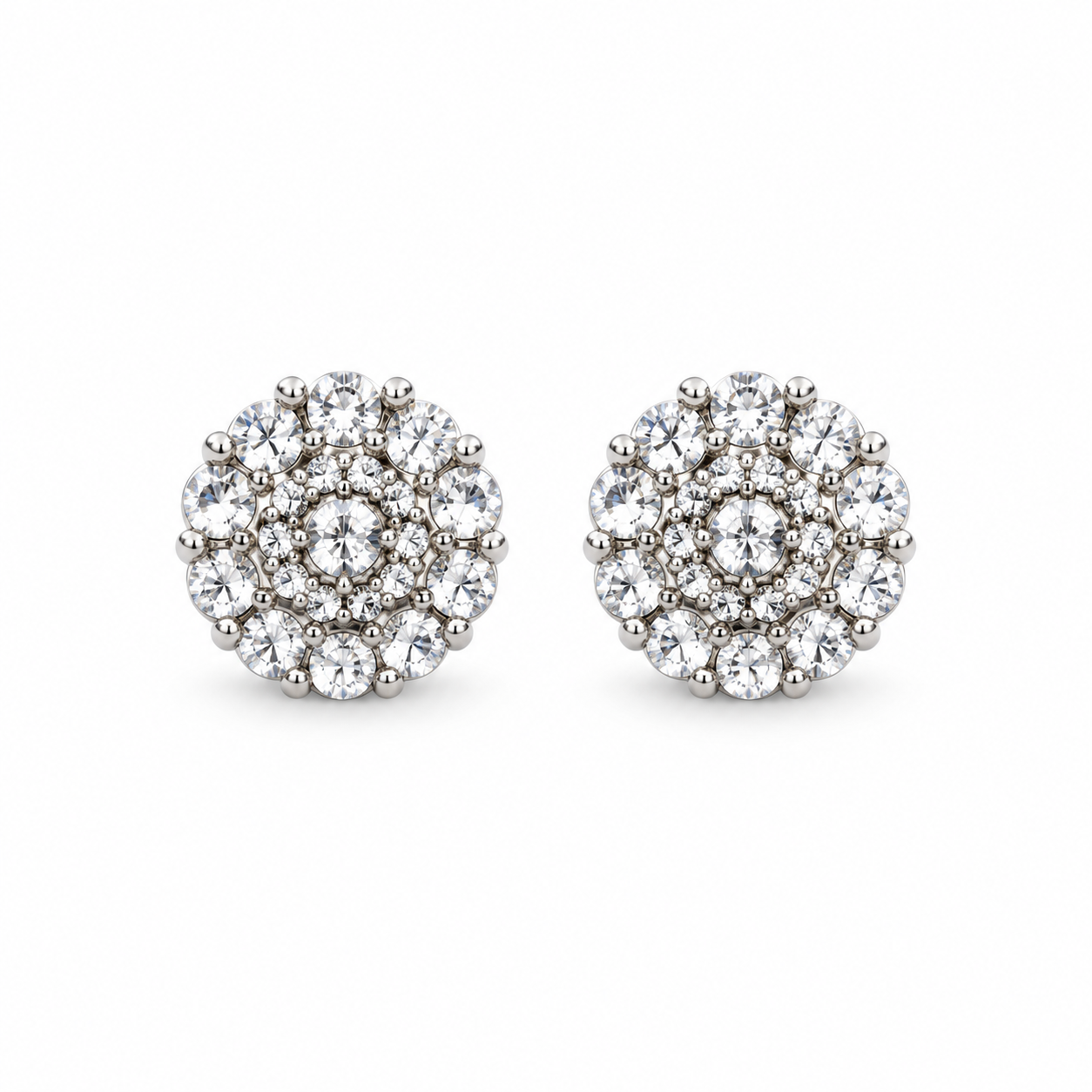 9100241 | 0.74 CTW Brass Moissanite Rhodium Earring