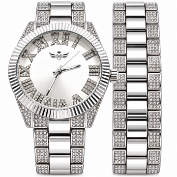 530631 | Ultra Bling Gold White MOP Watch Set