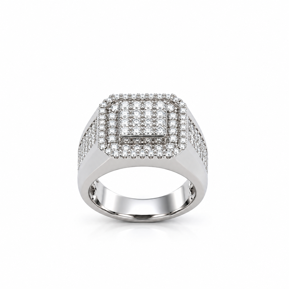 9911691 | 925 Moissanite Rhodium Ring