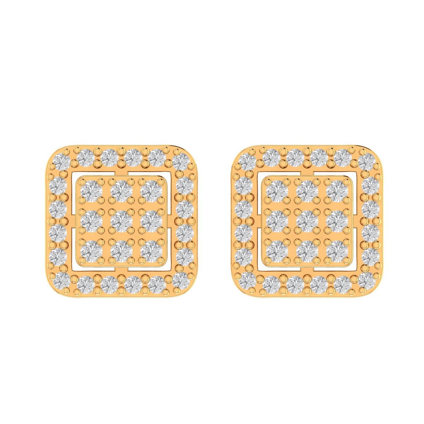 CLANNISH 10K GOLD MOISSANITE EARRINGS I 980032