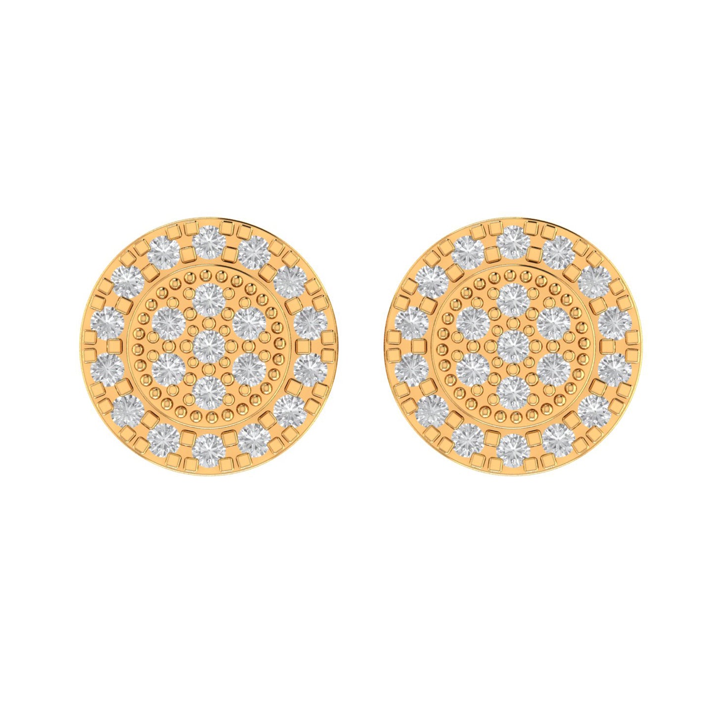 CAPER 10K GOLD MOISSANITE EARRINGS I 980122