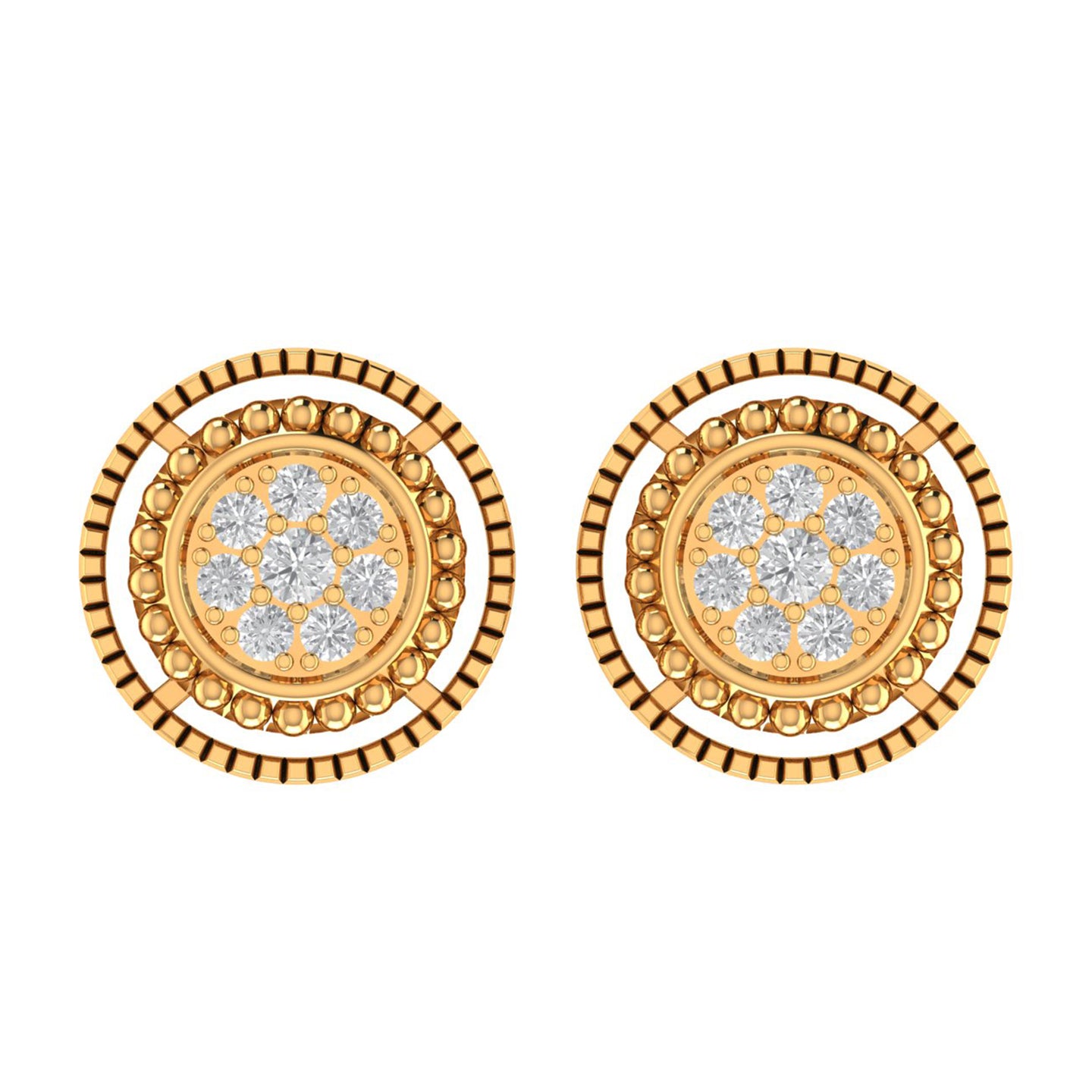 FRISKY 10K GOLD MOISSANITE EARRINGS I 980112