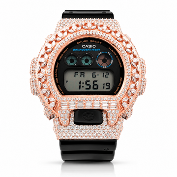 5902818 | Brass Moissanite G-Shock Two Tone Rose Gold Watch