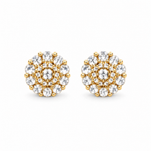 9100242 | 0.74 CTW Brass Moissanite Gold Earring