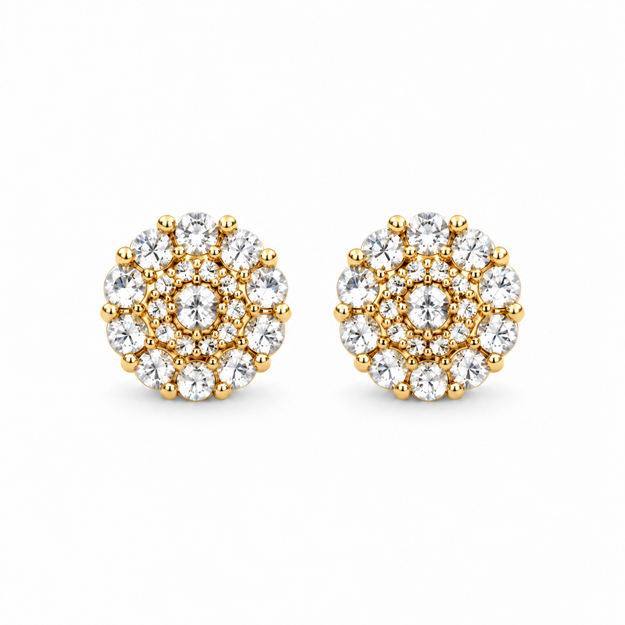 9100242 | 0.74 CTW Brass Moissanite Gold Earring