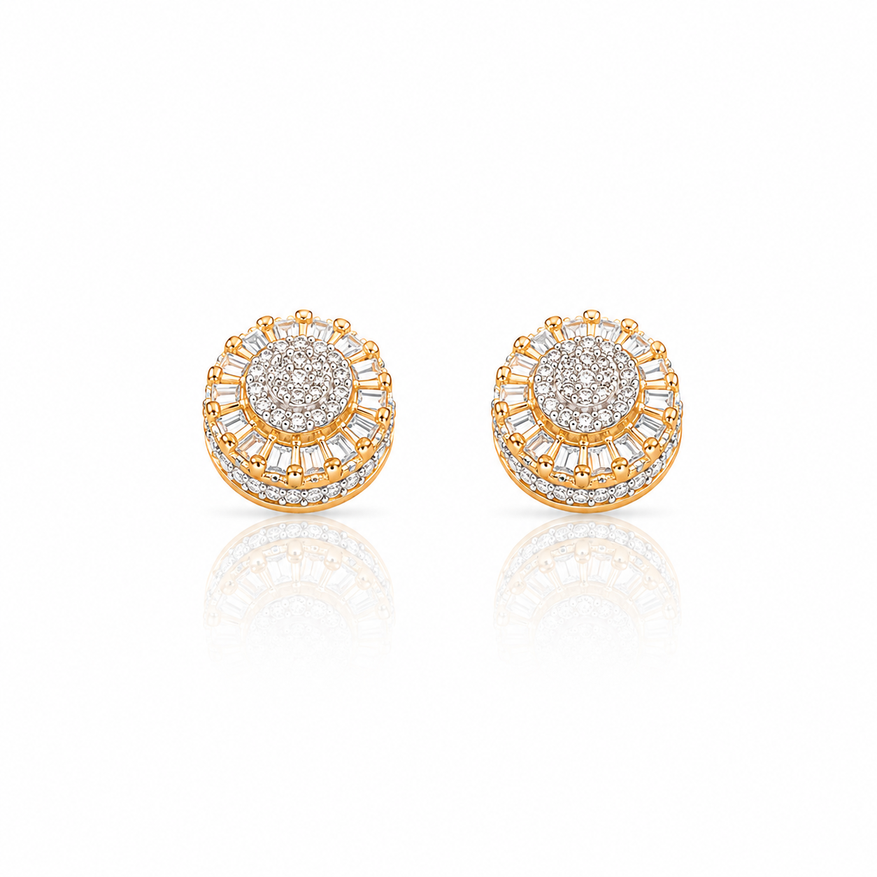 991792 | 925 Moissanite RP + GP Earrings