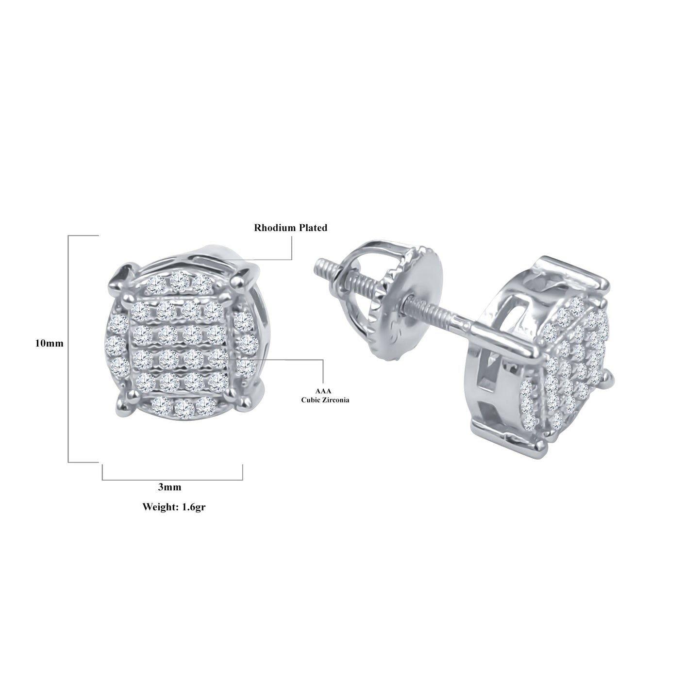 ANNULAIRE SILVER MOISSANITE EARRINGS I 993791