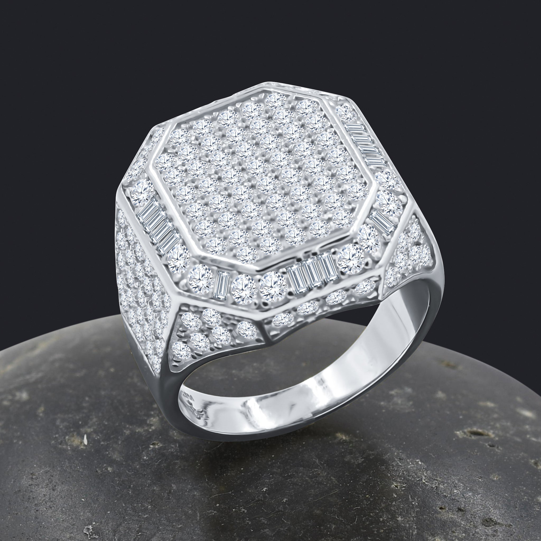 FISNIK MOISSANITE SILVER RING  I 994391